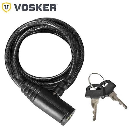 Vosker 6 ft Cable Lock for Security Box or Camera Color Black VOS-V-CB-LOCK